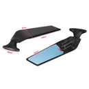 Black wing fin rearview mirrors for Honda CBR600F 2011-2014 and CBR650R 2019-2023