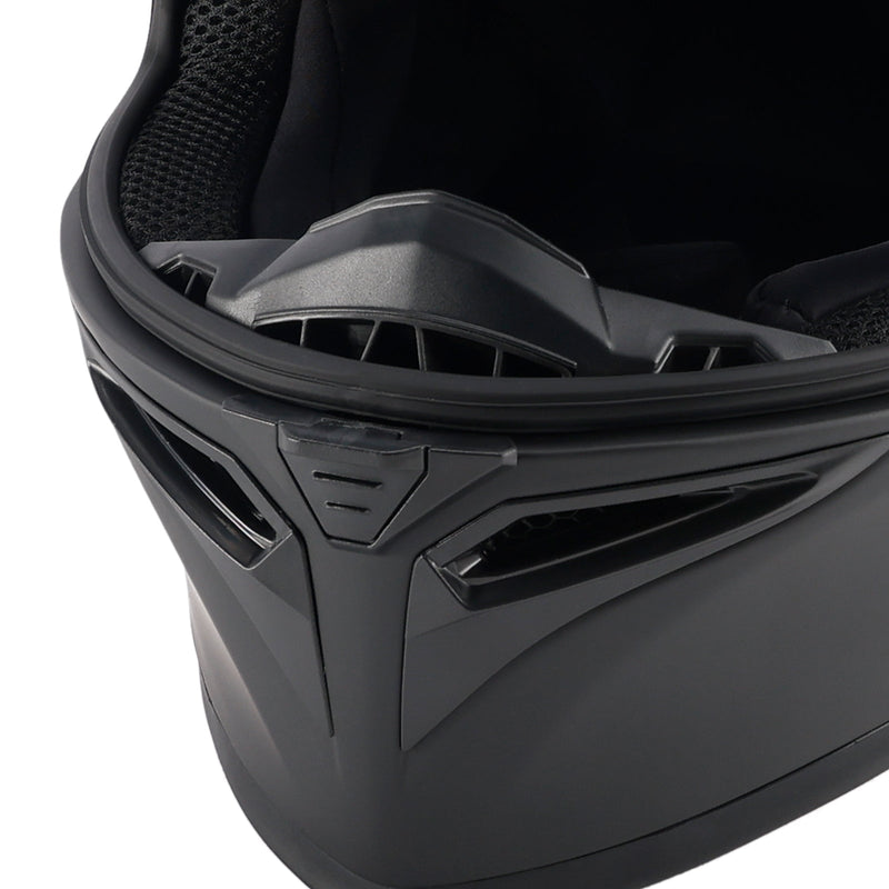 Dot motorcykelhjälm för vuxna, gata, integrerad hjälm, orange, matt svart