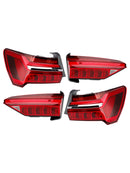 2019–2023 Für Audi A6 C8 4-teiliges Set links/rechts außen/innen LED-Rückleuchten