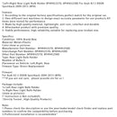 2009–2013 Audi A3 5 Türer Sportback (8PA) Links + Rechts Rücklicht Lampenfassung 8P4945257D 8P4945258D