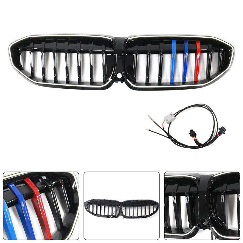 2019–2022 BMW 3 Series G20 M Kidney Grill, Black, 51138072085