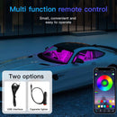 Auto-Innenraum-Fußraum-Atmosphäre RGB-LED-Streifenlichter mit Fernbedienung + APP-Steuerung