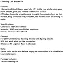 2009–2025 Touring Street Glide Road King Electra 1,5 tums sänkande anslutningarssats