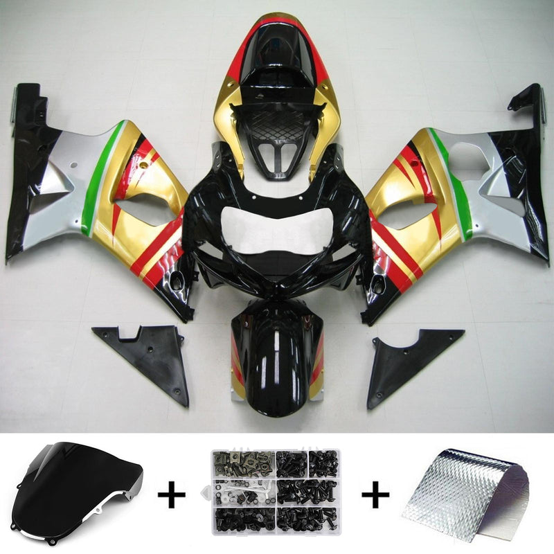 Kit de vendas de injeção Suzuki GSXR1000 K1 K2 2000-2002 para carroceria de plástico ABS