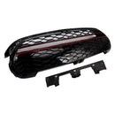 Ab 2014 MINI F56 3-Türer Schrägheck Cooper S, Cooper SD GP-Style Glanzschwarzer Frontgrill mit roter Zierleiste