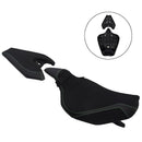 2014–2025 2024 Für Kawasaki Z1000 Fahrer- und Beifahrersitz-Set Rücksitzkissen Schwarz
