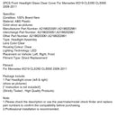 2006-2011 Mercedes W219 CLS350 CLS500 2PCS Frontscheinwerfer Glas Klar Abdeckung