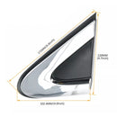 2015-2017 Chrysler 200 vänster + höger sidospegelskydd Fender Hörnlister