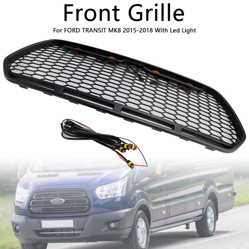 2015–2018 Ford Transit Mk8 Raptor LED-grillillä etulattialla, Matt Black