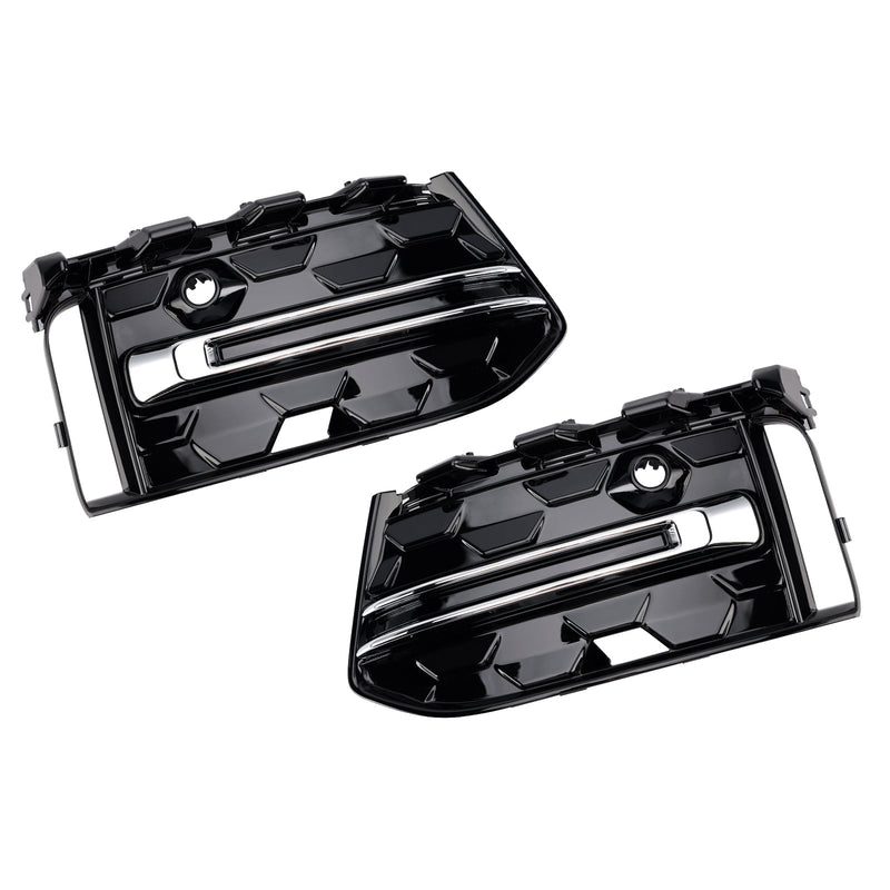 2023+ Audi A6 C8PA S-Line S6 2PCS Frontstoßstange Nebelscheinwerfer Kühlergrill Zierleiste Schwarz Chrom