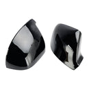 2010-2015 VW T5 Transporter Caravelle Multivan Cubiertas de espejo de puerta exterior negro brillante izquierdo + derecho