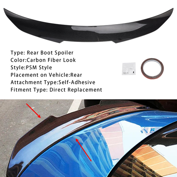 Carbon Fiber Look Hinten Boot Spoiler Für BMW 4 Serie F36 4DR Coupe PSM Stil