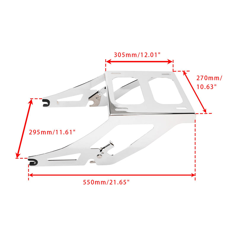 2020–2025 Softail Low Rider S FXLRS abnehmbarer Doppel-Tour-Pack-Montageträger, Chrom