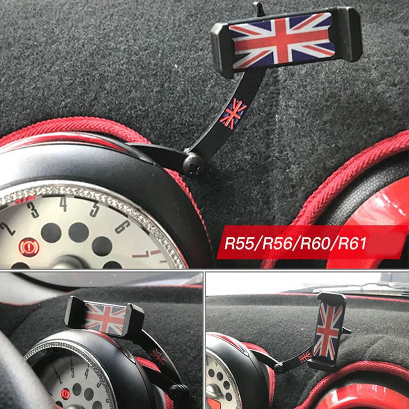 Soporte plegable para teléfono móvil de coche Union Jack para Mini Cooper R55/56/57/60/61 B