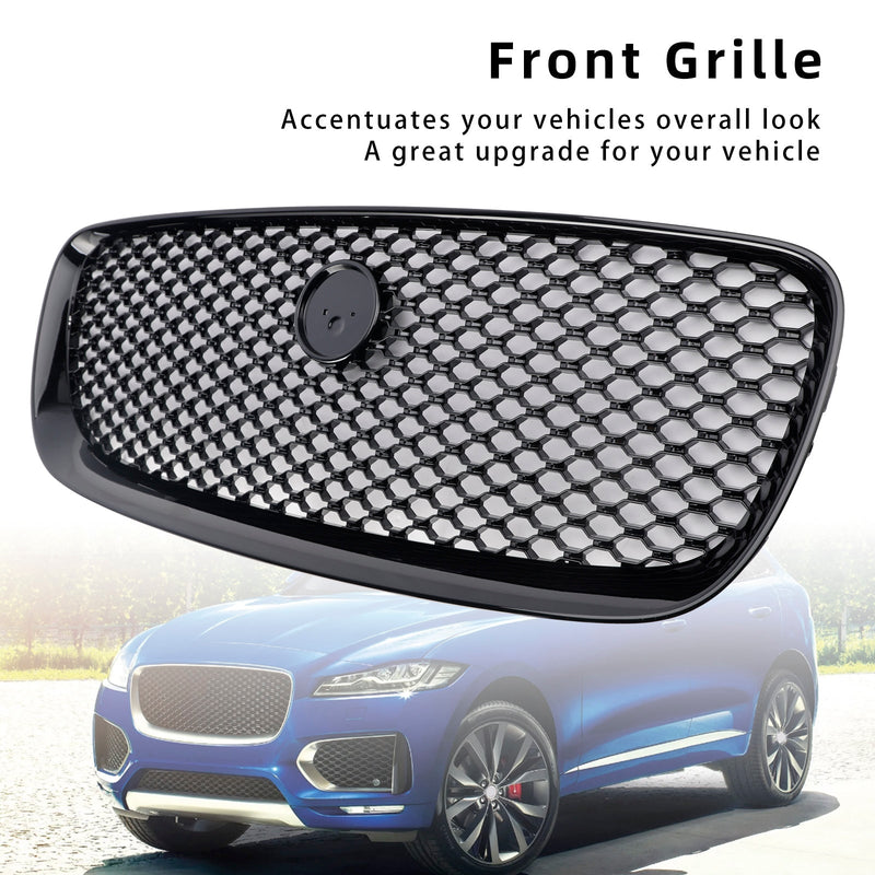 2016–2020 Jaguar F-PACE X761, glänzend schwarzer Frontstoßstangengrill