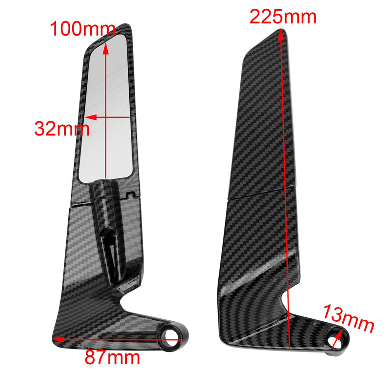 Aluminum Pair Winglet Mirrors For MV Agusta Brutale 800 / 1000 / RR 2013-2023