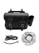 Heck Bag Pu Pu Side Saddle Tail Bag Bagasjepose Lagring Svart for motorsykkel