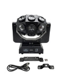 180W cabeza móvil 18 LED haz giratorio DMX luz de escenario RGBW DJ efecto de fiesta