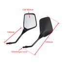 Par Black Mirror M10 Rear View Mirror for Kawasaki KLR250 KLR600 KLR650