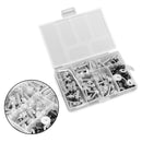 158 kusů - stříbrná hliníková sada šroubů M5/M6