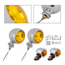 Motorcycle Beam Headlight Fog Lamp Custom Chrome