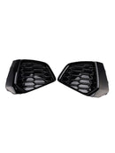 Schwarze Front Honeycomb Nebelscheinwerfer Kühlergrill Abdeckung Fit Audi A3 S-line 2021-2023