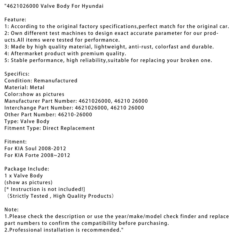 4621026000 Ventilkörper für Hyundai