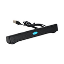100Hz kablede USB-computerhøjttalere Stereo Soundbar til pc og bærbar, sort