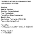 1997–2006 Mitsubishi Galant 2.0L 2WD FWD Drosselklappengehäuse MD338428