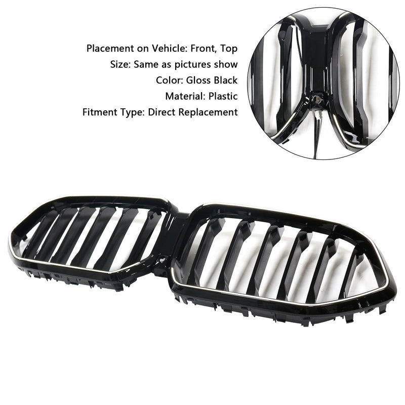 2023–2025 BMW X6 G06 M60I kamerareiällä, musta säleikkö etulattiapalkki