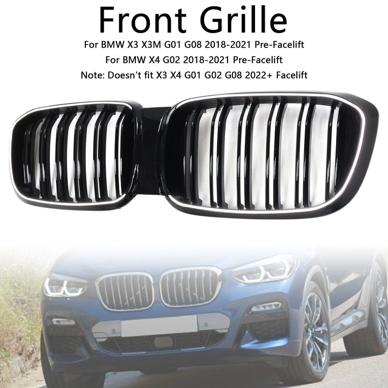 2018–2021 BMW X4 G02 PRE-Facelift Munuaisten säleikköjäähdytin Grille edessä 51138469959 51138469959