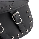 Universell sadelväska sida förvaringssvåse pu bagage svart 80L för motorcykel