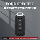 Schwarze Autoschlüsselhülle aus Aluminiumlegierung mit TPU-Verschluss und Schnalle für Ford
