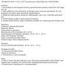 TOYOTA RV 4 K110 K111 K112 řemen převodového řetězu CVT 901064