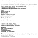 Rechte Seite Tür Spalte Abdeckung Säule Trim 51137167236 Für Mini Cooper R55 07-14