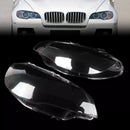 2008-2014 BMW E71 X6 2pcs Clear Lightlight Objektiv kryt světlometů vlevo + vpravo