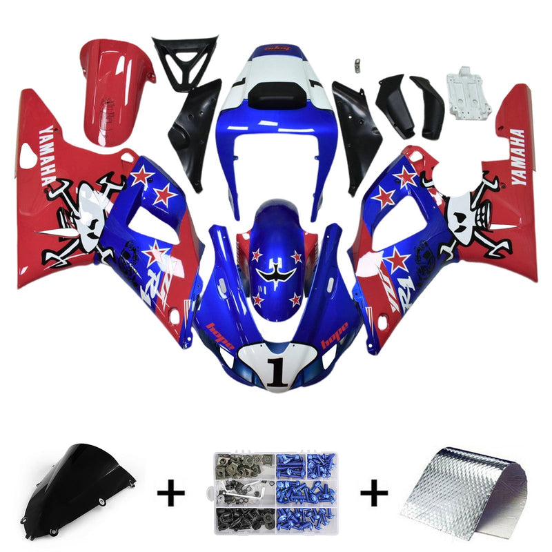 1998-1999 Yamaha YZF-R1 insprutningsskyddssats kropp plast ABS