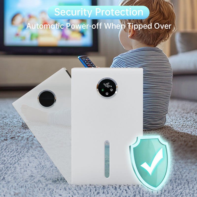 Entfeuchtung 1000 sq.ft Luftentfeuchter für Home 120 -Unzen -Panzer Ruhige und energiesparende negative Ionenluftreinigung 7 Farben LED LEG With touch Screen tragbarer Hausentfeuchter für Schlafzimmer Bad Keller