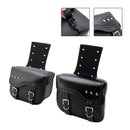 Universell sadelväska sida förvaringssvåse pu bagage svart 28L för motorcykel