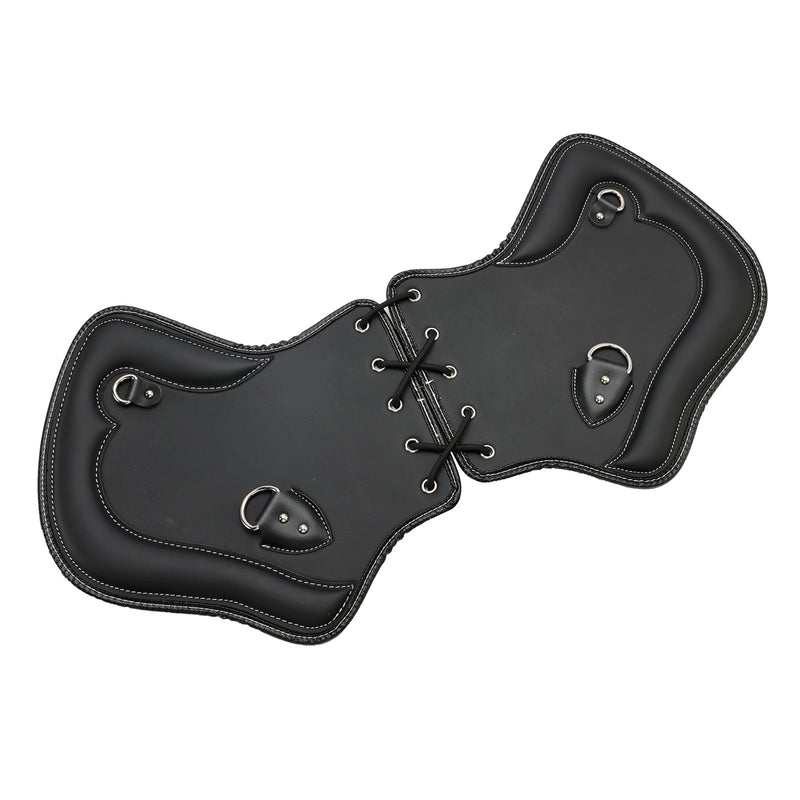 1985–2017 Touring, Softail, Dyna oder Sportster Bikes Paar CNC Hitzeschild Sattelschutz Schwarzbraun