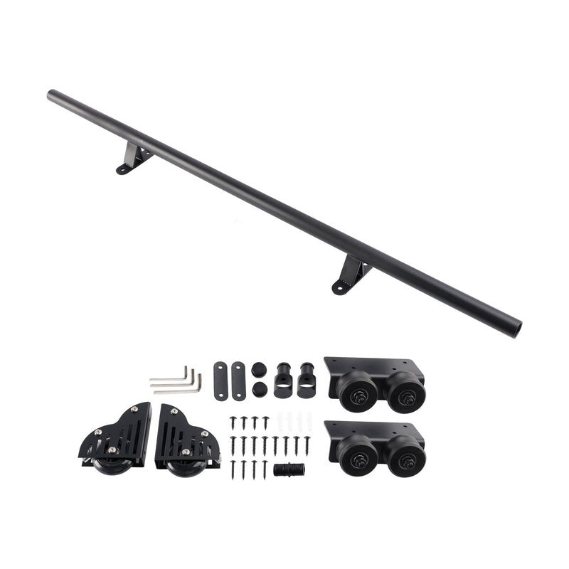 Rolling Library Sliding Ladder Hardware Kit med broms 3,3 ft rund rör