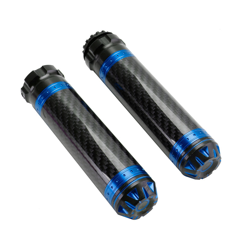 7/8 ""/22Mm Motorrad Lenker Handgriffe Carbon Universal Grün Für Motorrad Silber