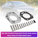 RBC/RRC Ansaugkrümmerflansch-Doppeldrosselklappenadapter 62 mm 70 mm für K20A K20A2 K20A3