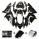 Kit de plástico de carenado negro brillante para Kawasaki Zx10R 04-05