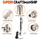 3" 48V 750W MPPT Schraube Solar Bohrpumpe Tauchtiefbrunnen Maximale Förderhöhe 140M