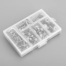 158 kusů - stříbrná hliníková sada šroubů M5/M6