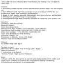 1992-1995 Honda Civic EG6 EG4 3D 2 STÜCKE L&amp;R Seitentür Fenster Gürtel Zierleiste