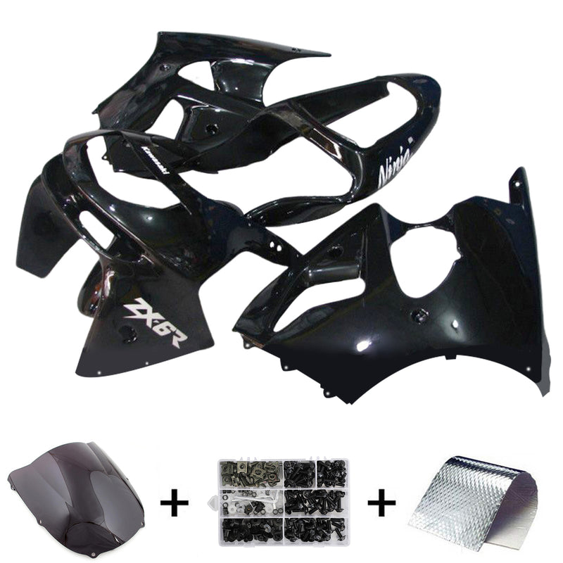 1998-1999 Kawasaki ZX6R injeksjonskinnesett kroppsplast ABS