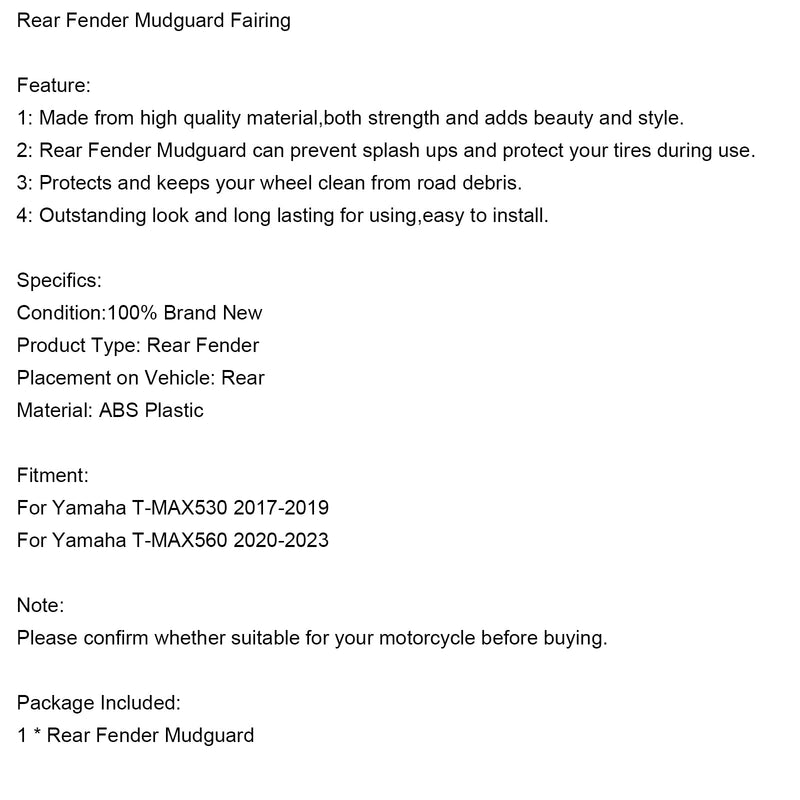 2020-2023 Kryt zadního blatníku Yamaha T-MAX 560