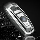 Schwarze Autoschlüsselhülle aus Aluminiumlegierung mit TPU-Verschluss und Schnalle für BMW x3 x1 x5